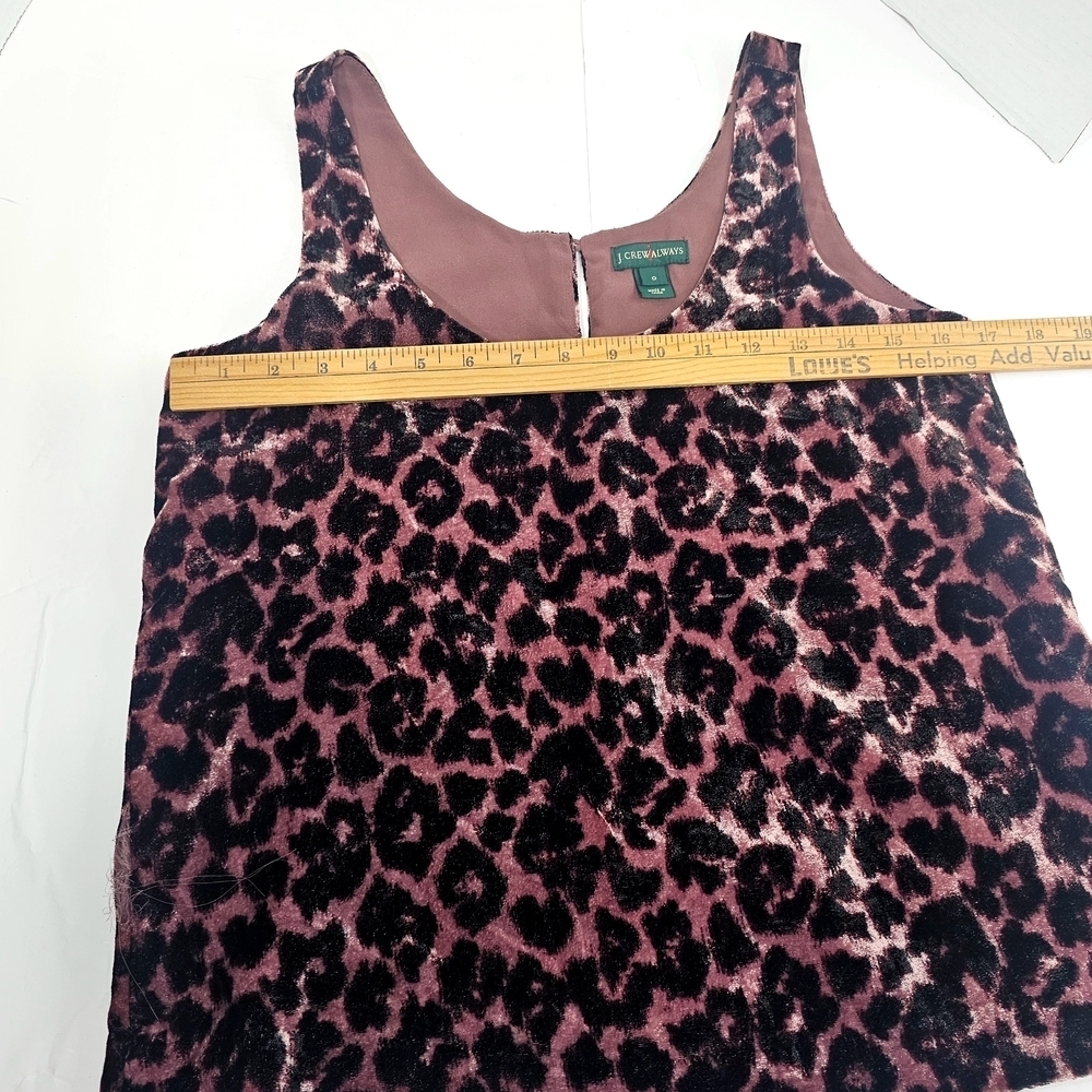 J. Crew Burgundy Leopard Velvet Tank Top - Picture 14 of 14